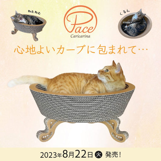 【8月22日発売！】猫ちゃんを心地よいカーブで包み込む…「カリカリーナPace（パーチェ）」を新発売