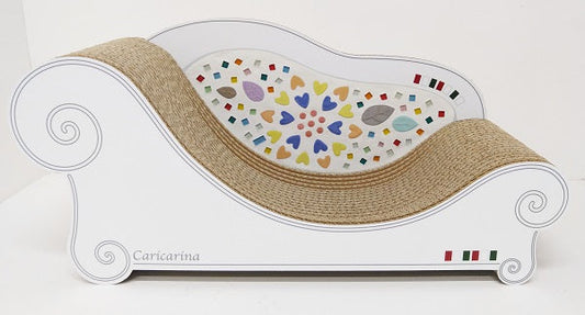 【カリカリーナ coppo】可愛いが止まらない！タイルの爪とぎソファー