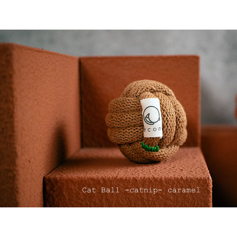 COTON Cat Ball -catnip- caramel